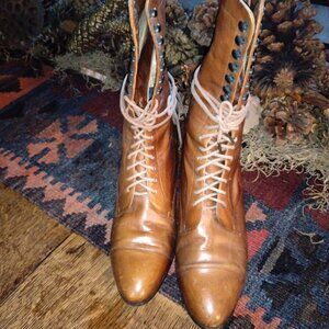 Vintage Ralph Lauren  Granny Boots Women's Size 6.5 B